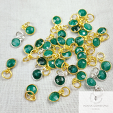 May Birthstone Emerald Pendant, Gold/Silver Plated Emerald Pendant, Gemstone Pendant Necklace, Faceted Emerald Jewelry, Gift For Mother